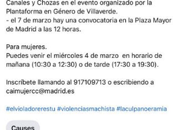 Convocatoria para la coreografía de 'Un violador en tu camino'