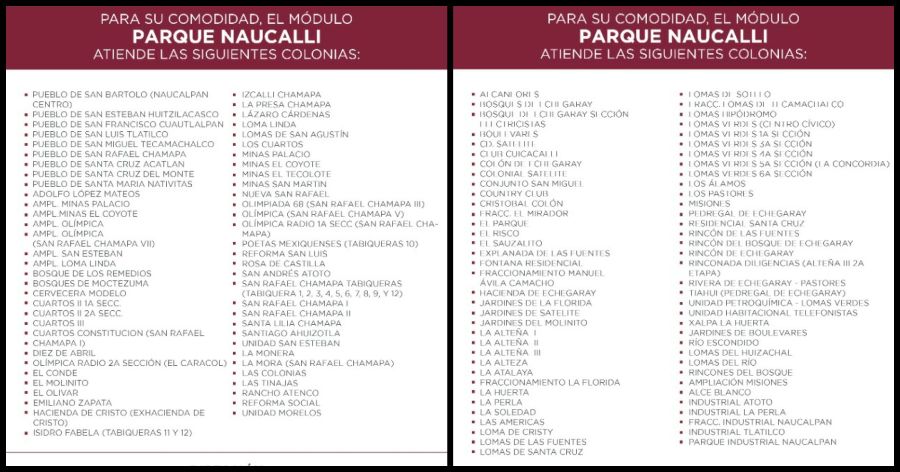 ¿Dónde será la vacunación para adultos mayores en Naucalpan? 